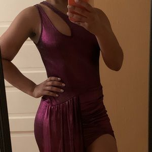 Deep purple metallic two piece set